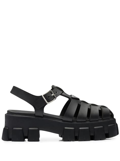 prada monolith caged rubber sandals